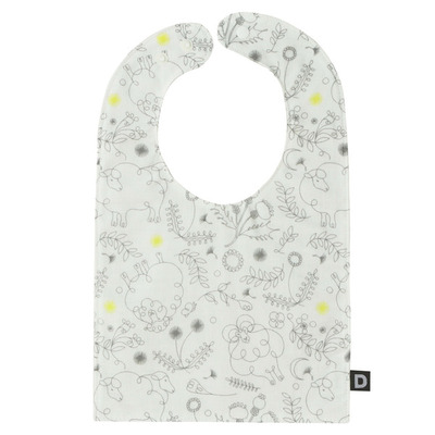 ポケットガーゼビブ　ユメミルヒツジ/グレー