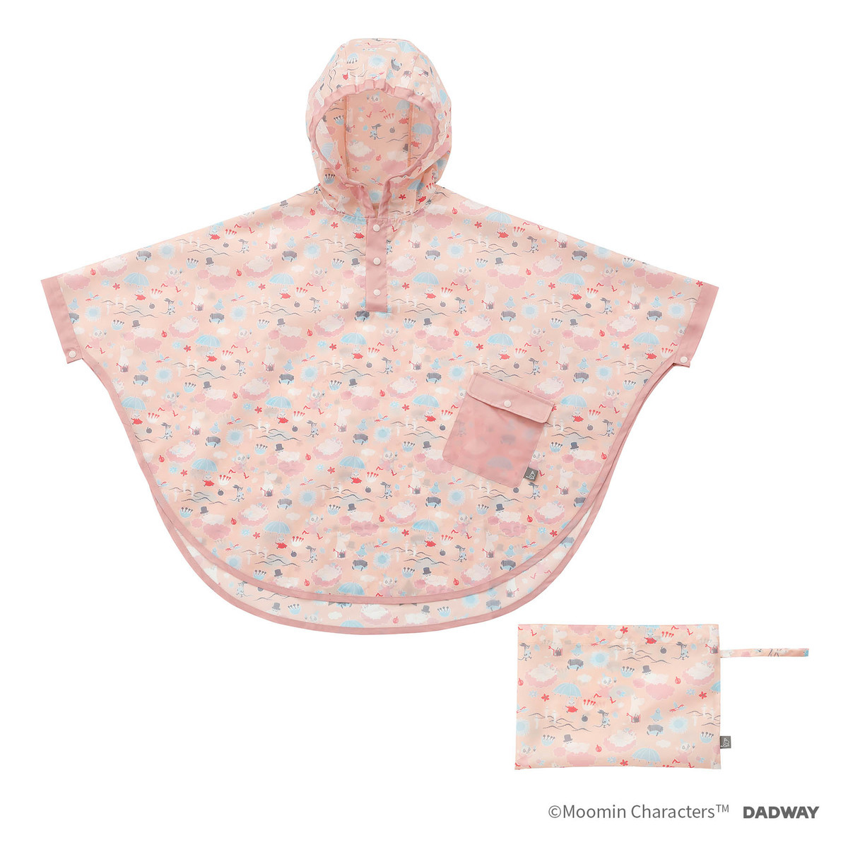 MOOMIN BABY　レインポンチョ/100-120/NAMI/ピンク